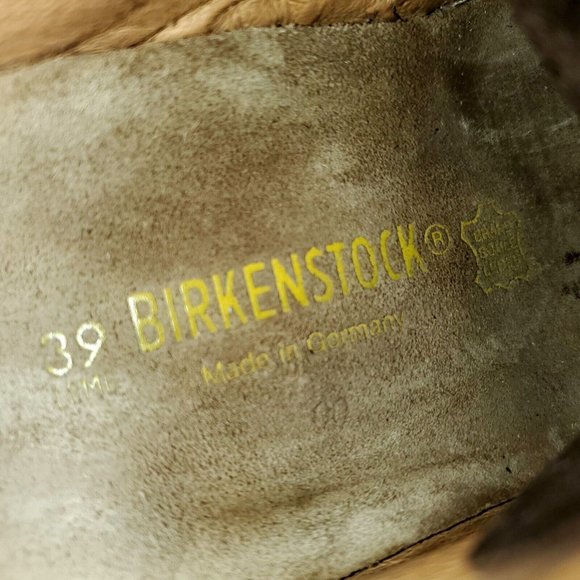 BIRKENSTOCK Mens 6-6.5/39 Brown Leather Derby Shoes Germany